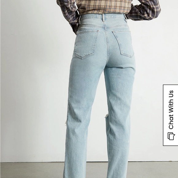 PacSun Eco Light Blue Distressed Dad Jeans - Picture 2 of 6